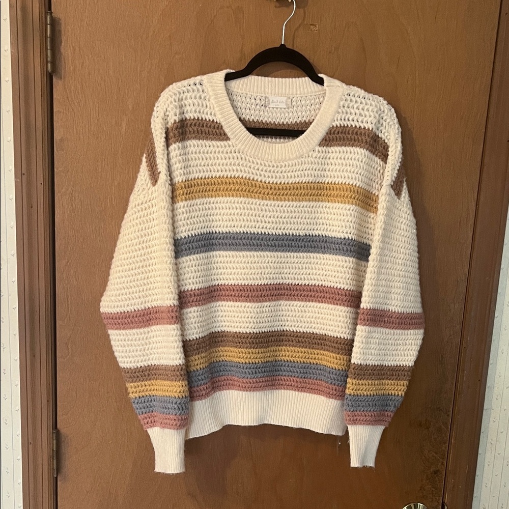 Altar'd State crochet Striped Sweater